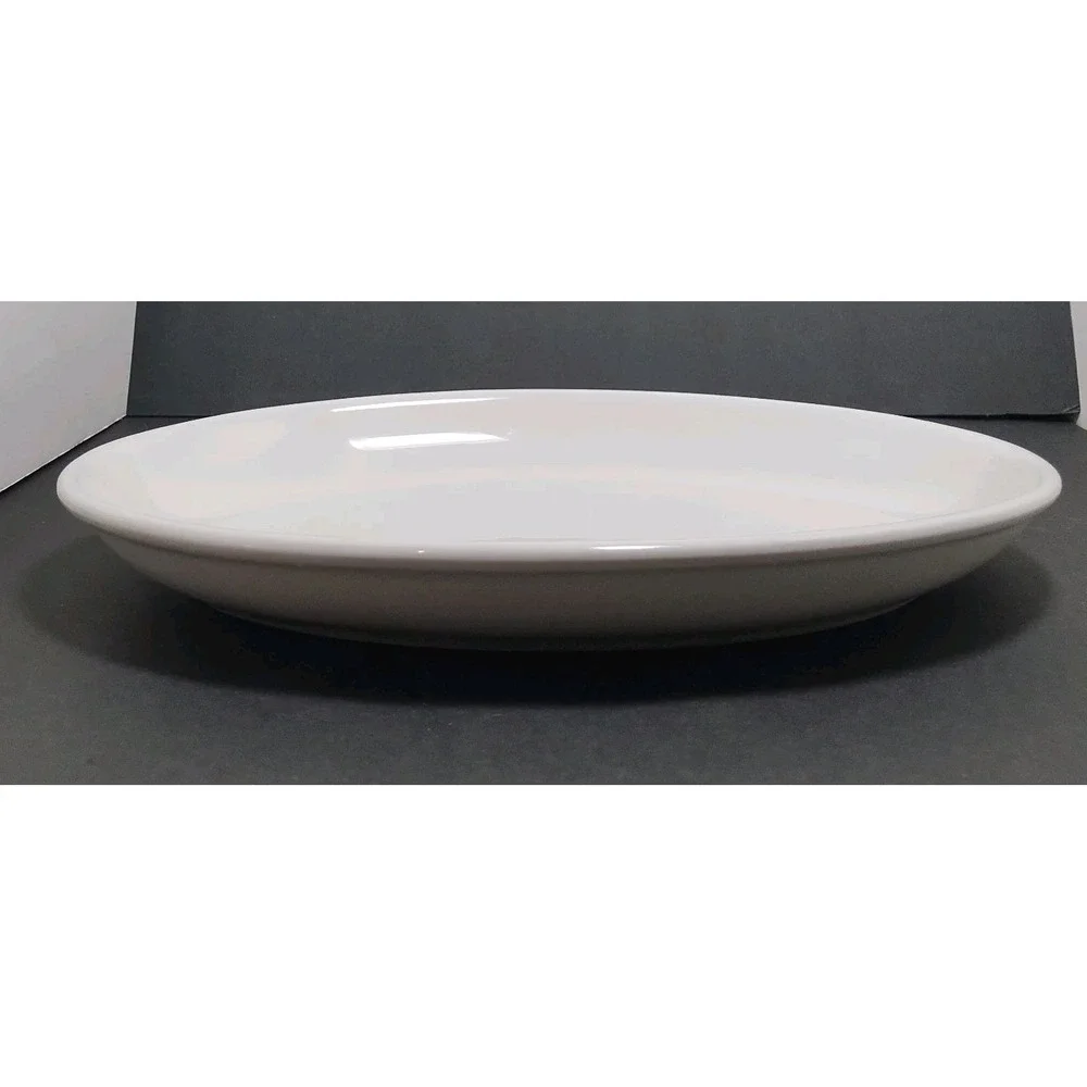 Opificio Etico Oval Ceramic Serving Platter 12.5 X‎ 8 In White Made In Italy